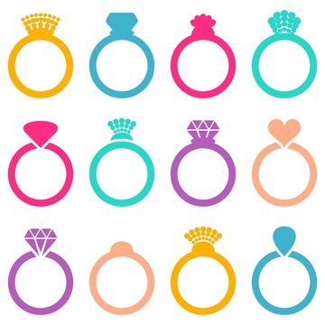 Wedding ring icons