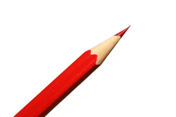 Fotobehang rood potlood © Hennie36