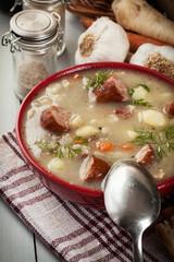 Sour soup made of rye flour