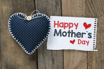 Happy Mother's day message with hearts