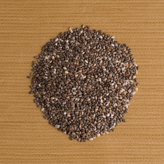 Circle of chia seeds