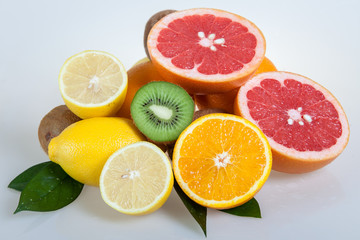 Fototapeta na wymiar set of citrus fruits