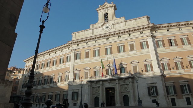 Montecitorio palace, Rome, Italy. The Italian Parliament