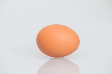 fresh egg and broken eggs isolated on white background