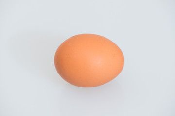 fresh egg and broken eggs isolated on white background