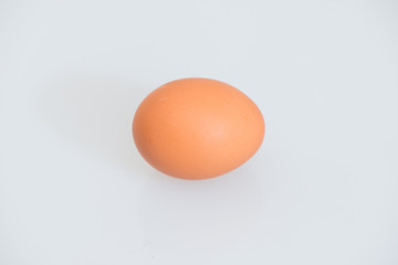 fresh egg and broken eggs isolated on white background