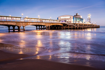 Bournemouth Pier at night Dorset