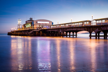 Bournemouth Pier at night Dorset