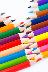 Fototapeta premium Colour pencils isolated on white background