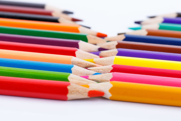 Fototapeta premium Colour pencils isolated on white background