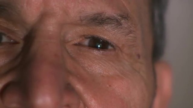 Close up shot of a male in his 60