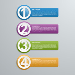 Abstract creative numbered infographic.