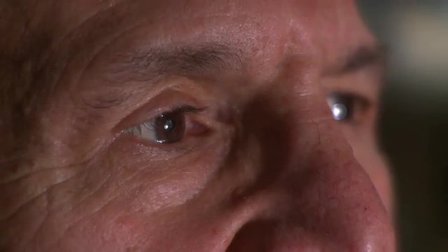 Close up shot of a male in his 60