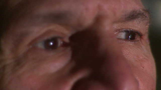 Close up shot of a male in his 60