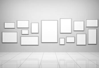 Empty frames in show room