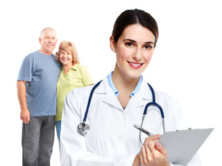 Fototapeta premium Medical family doctor and patients.