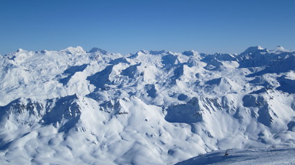Fototapeta na wymiar Panoramic view of French Alps