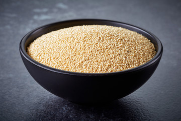 bowl of amaranth seeds