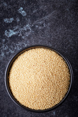 bowl of amaranth seeds