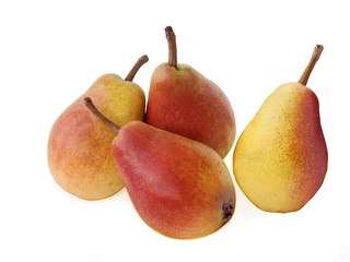 red and yellow sweet pears