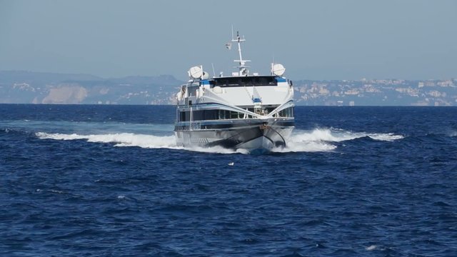 Scene of Ferry Arriving in Sorrento