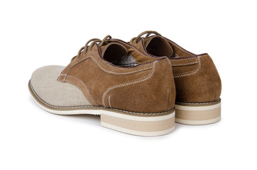 Male shoes isolated on white background