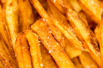 french fries background, closeup shot