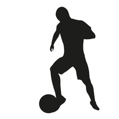 Soccer player silhouette