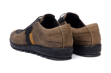 Male shoes isolated on white background