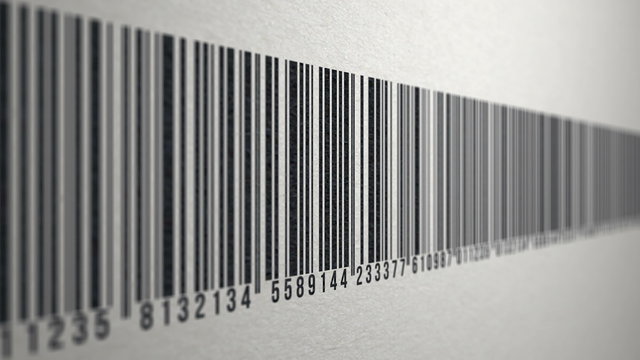4k - Animation of barcode on paper texture