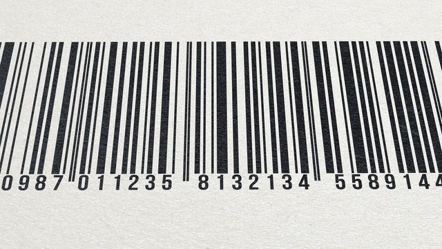 4k - Animation of barcode on paper texture