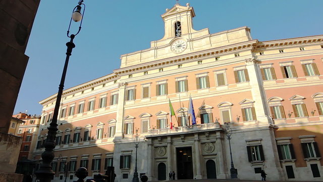 View of italian Parliament in a sunny day