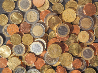 Euro coins money