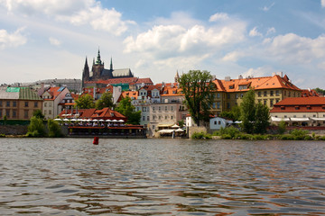 Obraz premium Historic Prague Riverside