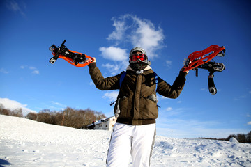ciaspole sulla neve