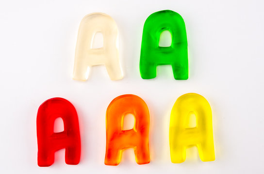 Gummy Letters A