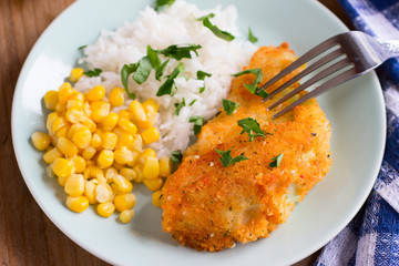 Fried cabbage with bread crumbs - vegan version of schnitzel