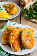 Fried cabbage with bread crumbs - vegan version of schnitzel