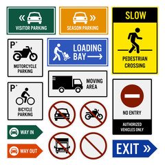 Parking Area Compound Signs Signboards