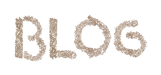 Blog written with small cubes
