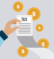 Taxes design, vector illustration.