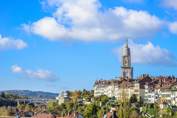 Fototapeta na wymiar Cityscape of Bern, Switzerland, World Heritage Site by UNESCO