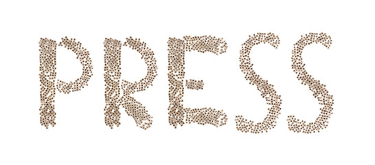 Press written with small cubes