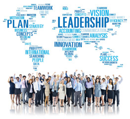 Leadership Boss Management Coach Chief Global Concept