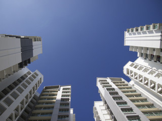 Modern condominium buildings in Singapore