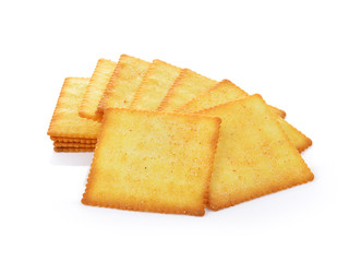 Cracker on white background