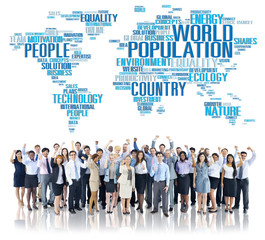 World Population Global People Community International Concept