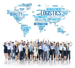 Logistics Management Freight Service Production Concept