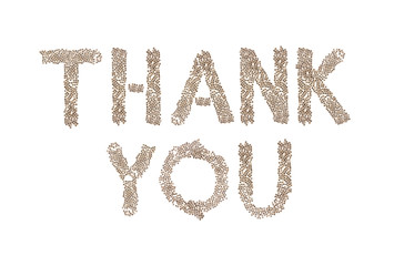 Thank You written with small cubes