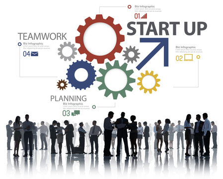 Startup New Business Plan Strategy Teamwork Concept